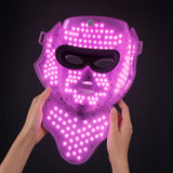 Mascarilla LED facial Ducha Vital - luz púrpura encendida